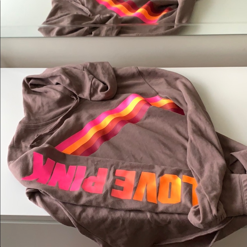 Pink hooded sweatshirt